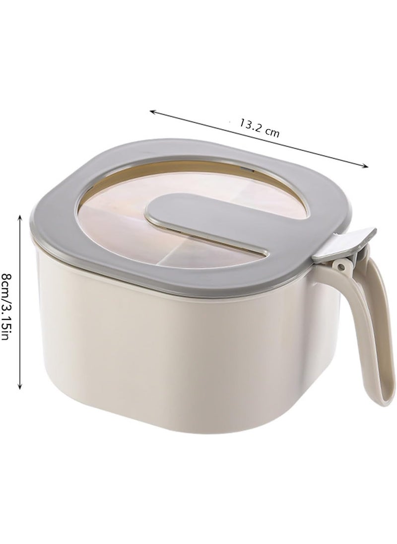 TASKHOUSE TASKHOUSE Multi Seasoning Container 4 in 1 Compartmental Kitchen Condiments Storage Organizer Jar Transparent Spice Pot with Lid Serving Spoons Masala Rack box for Households and Hotels White  - Image 2