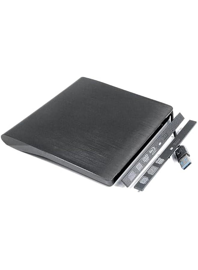 Arabest Super Slim USB 3.0 External Optical Drive Case for Laptops/Desktops - Mounts SATA Drive - Black Kit  - Image 1