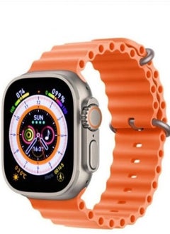 Smart Watch 8 Ultra, version 8 - full screen, wireless charging, and supports GPS, orange color