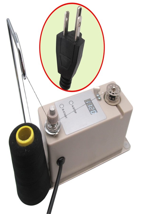CKPSMS Brand - 1SET #KP-19220 110V Smart Digital Display Bobbin Winder for 6MM Hole Diameter Bobbins Universal (American Plug 110V) - Image 3