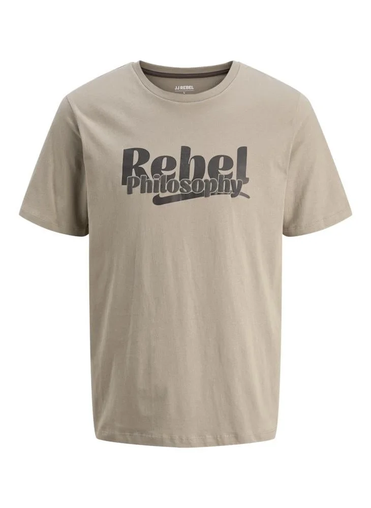 JJ Rebel  Rebel Regular Fit Crew Neck T-Shirt for Men | Best Price UAE