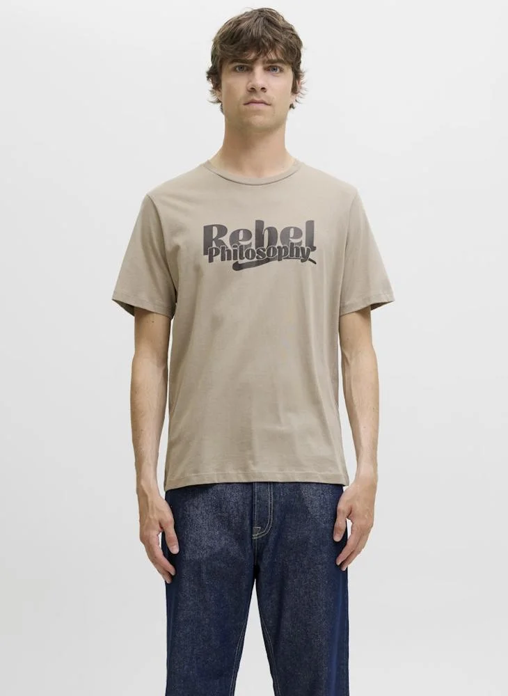 JJ Rebel Rebel Regular Fit Crew Neck T-Shirt