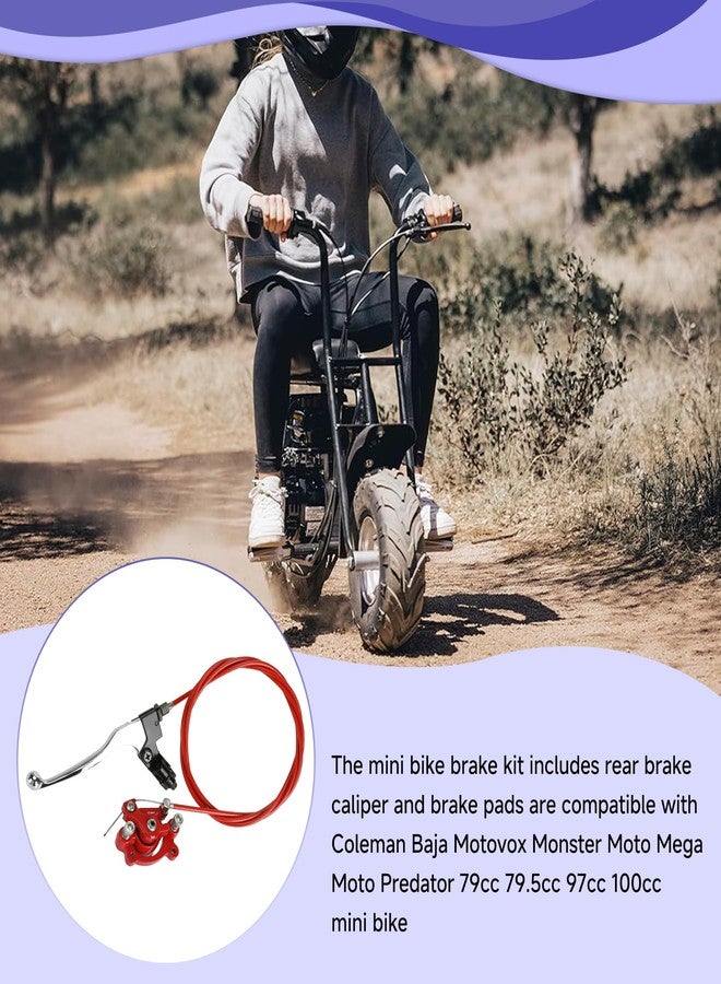 CILOYU Mini Bike Brake Lever Kit + Mini Bike Brake Caliper Replacement for Coleman CT100U CC100X Baja DB30 Motovox MBX10 MBX11 MMB80 MMB105 79cc 97cc 100cc Powersports Parts 61" Brake Cable - Image 3