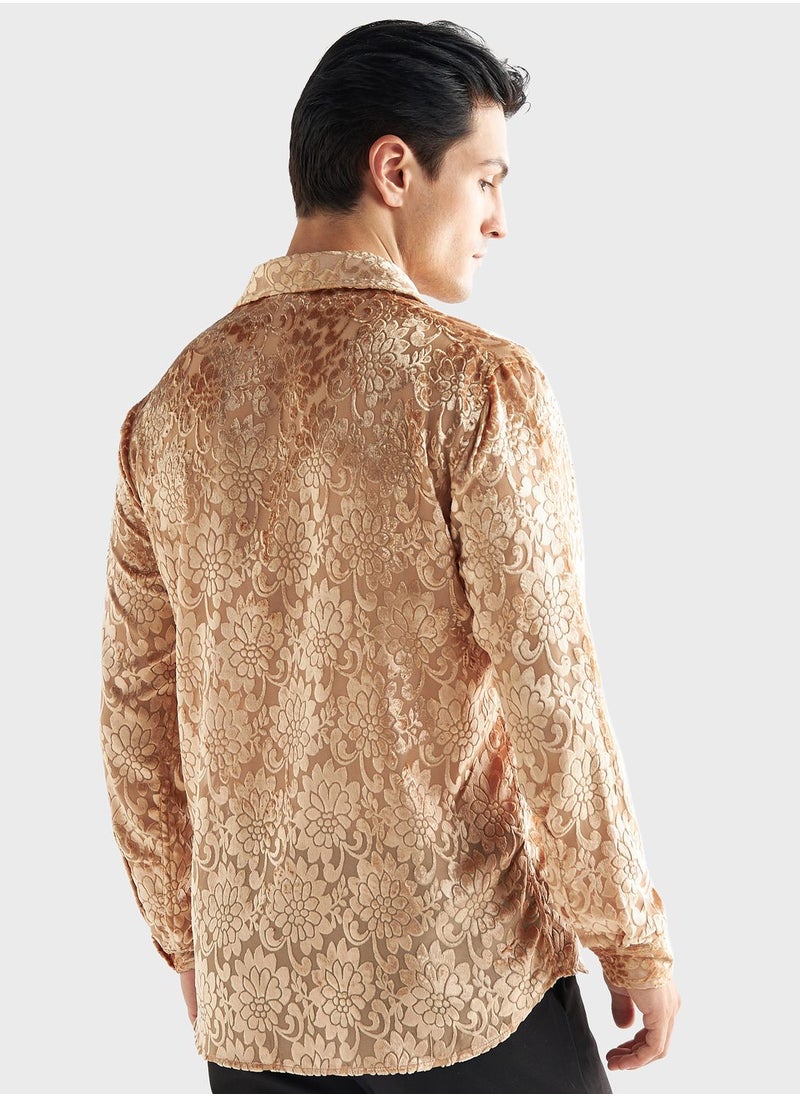 FAV Floral Print Regular Fit  Shirts  - Image 2