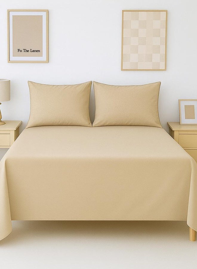 سنوز، طقم ملاية عاديه، 3قطع، كافيه، 220*240 سم - Image 2