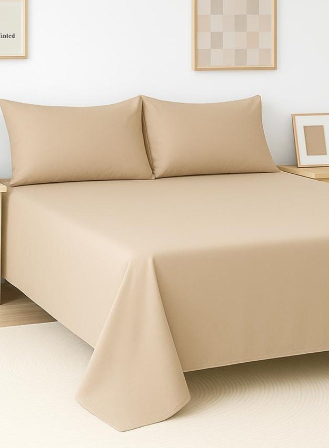 سنوز، طقم ملاية عاديه، 3قطع، كافيه، 220*240 سم - Image 3