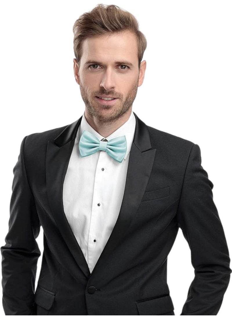 Trenderrs Men's Solid Color Satin Bow Tie  - Image 1
