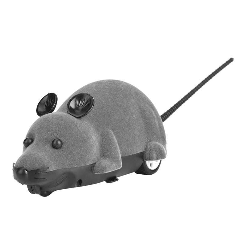 Wireless Electronic Mouse Toy: Gray ABS Plastic, Remote Controlled With 2 Modes, 7.5m Signal Range - High Simulation Realistic Appearance for Cat Dog Play & Pranks - Image 1