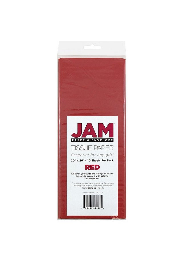 JAM Paper Tissue Paper - Red - 10 Sheets/Pack  - Image 3