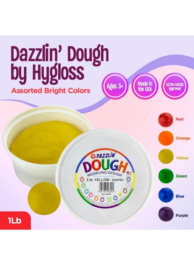 Hygloss Play Modeling Dough - Yellow Dough Scented - Safe & Non-Toxic for Kids Arts & Crafts - Party Favors - Classroom Supplies - 3lb - Image 2