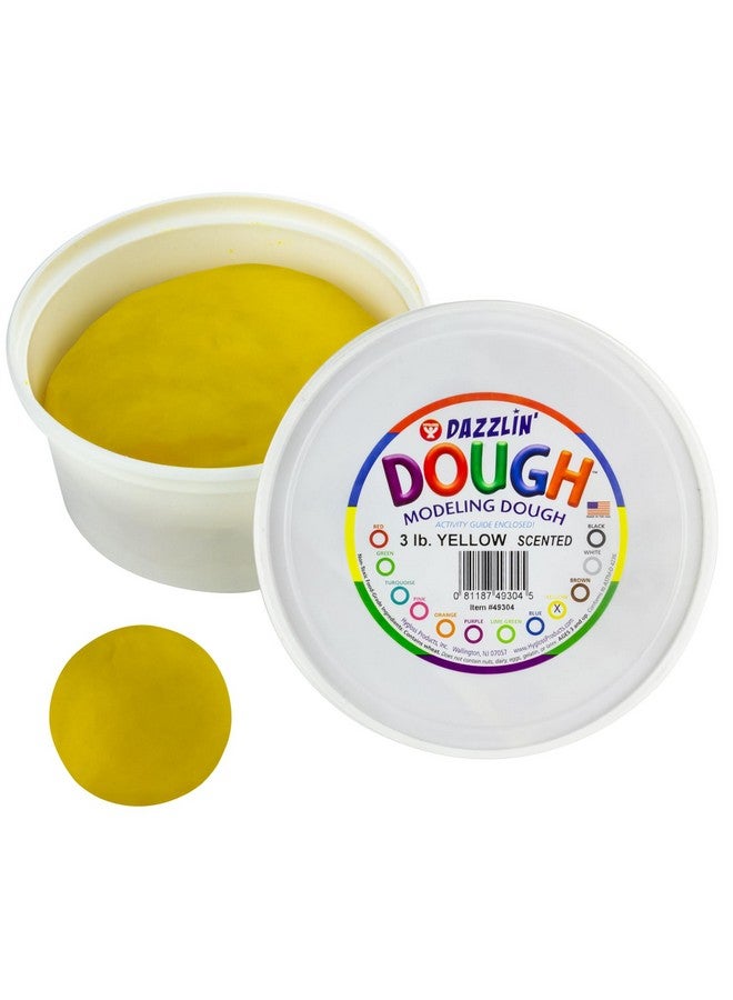 Hygloss Play Modeling Dough - Yellow Dough Scented - Safe & Non-Toxic for Kids Arts & Crafts - Party Favors - Classroom Supplies - 3lb - Image 1