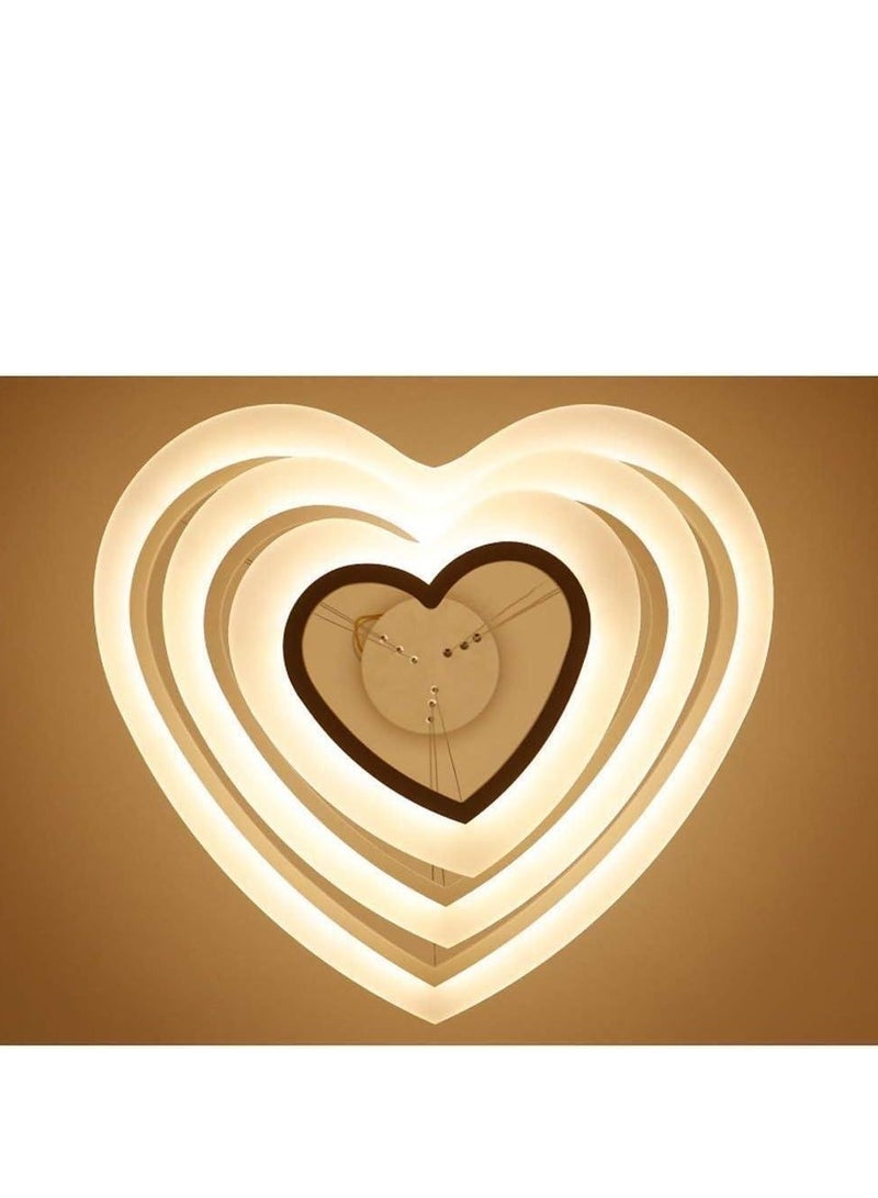 ثريا LED عصرية بتصميم قلوب متداخلة لإضاءة رومانسية أنيقة 80سم  - Image 4