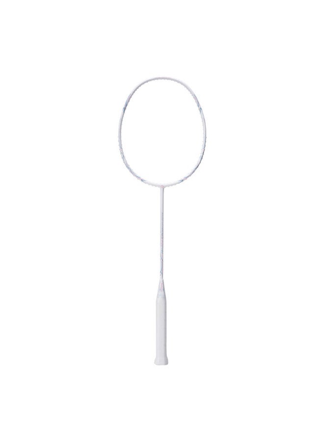 Kumpoo Badminton Racket K520pro, Full Carbon Ultra-light Offensive And Defensive Racket, Xunfeng Beginner Training Compeion Single Racket, White And Light Pink