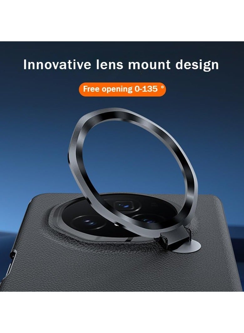 general Case Compatible Honor Magic V3 Case, Case Membrane One Piece Centre Full Wrap Hinge, Lens Holder Leather Case, Honor Magic V3 Case - Image 2