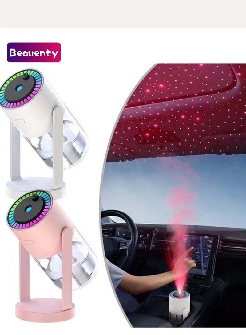 Beauenty Humidifier  Quiet Air Humidifier Oil Diffuser, Convenient Stylish Nightlight Comforting Humidifier for Home Nursery Family Car (white) - Image 1