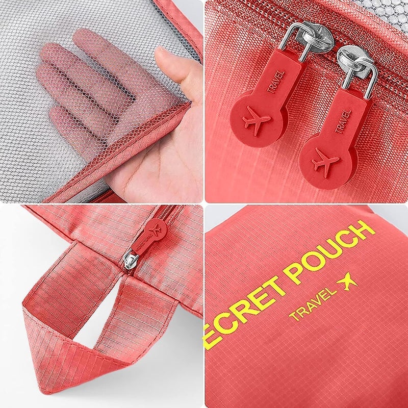 TOCINGO 7 pc / 6 pc Travel Oraganizer Packing cubes kit, Sapace Saver Multi use Bag for Men and Women, Clothes packing cubes for travel, Cupboard Oraganizer cubes (6 POUCH-WATER MELON) - Image 3