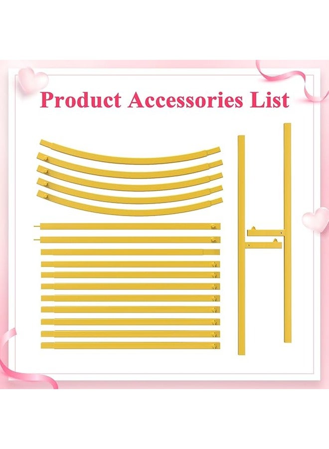 7.2 FT Wedding Arch Backdrop Stand, Square Arch Gold Metal Arch Backdrop Stand for Wedding Ceremony Birthday Party Bridal Baby Shower Photo Booth Garden Floral Balloon Arch Decoration - Image 5