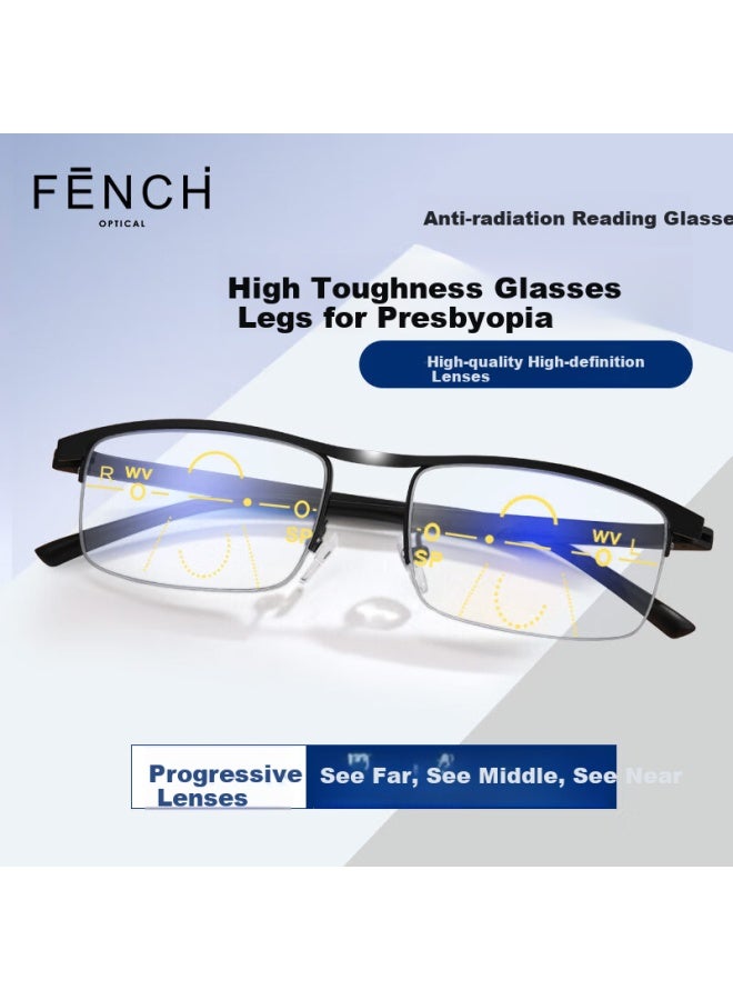 Fenchi High-definition Reading Gl For Middle-aged And Elderly, Anti-blue Light, Bifocal For Men And Women, Multi-focus Intelligent Zoom High-definition Reading Gl - Image 2