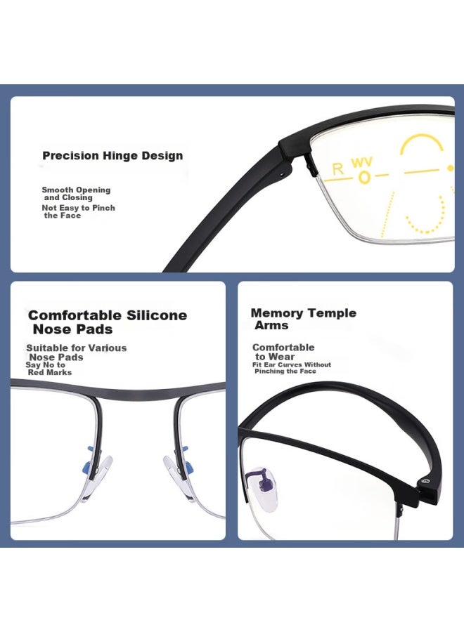 Fenchi High-definition Reading Gl For Middle-aged And Elderly, Anti-blue Light, Bifocal For Men And Women, Multi-focus Intelligent Zoom High-definition Reading Gl - Image 3