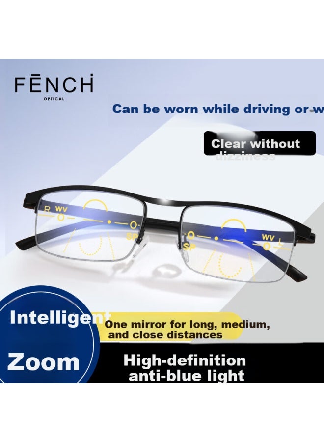 Fenchi High-definition Reading Gl For Middle-aged And Elderly, Anti-blue Light, Bifocal For Men And Women, Multi-focus Intelligent Zoom High-definition Reading Gl - Image 1