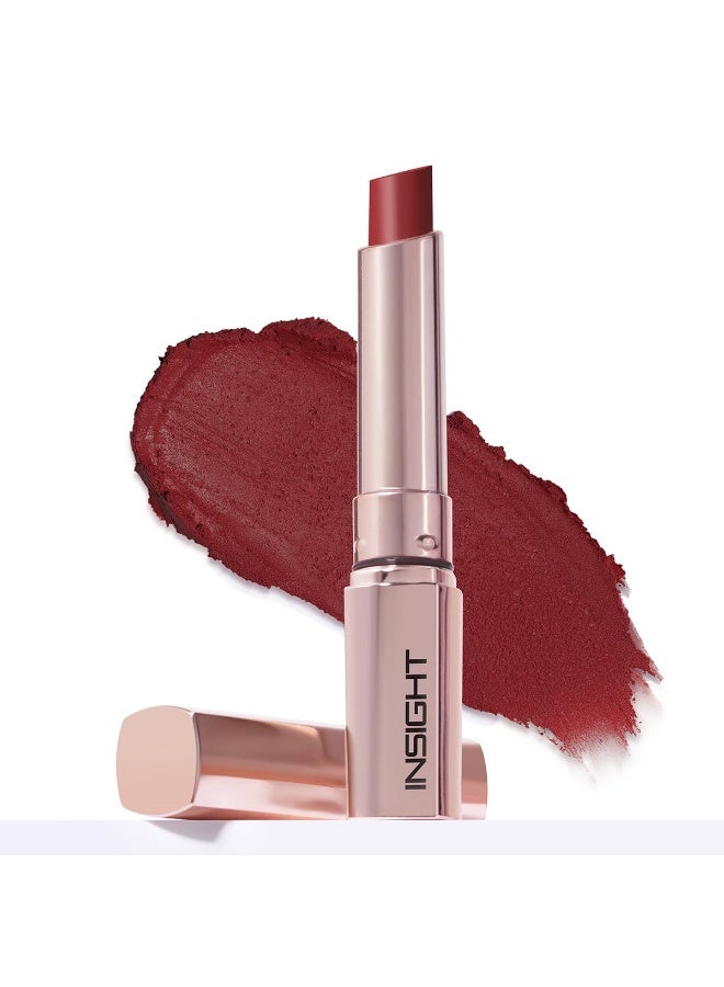 INSIGHT Mousse Matte Lipstick - Chestnut Treat (4g) | Highly Pigmented | 12+ Hrs Long Stay | Lightweight Velvet Texture | Hydrating Formula with Ceramides & Argan Oil | Waterproof & Transferproof - Image 1