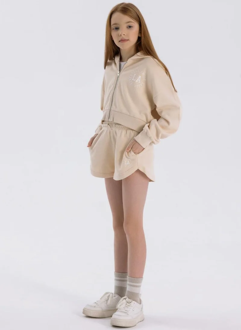 مينوتي Kids Girls Zip Through Hoodie And Short Set