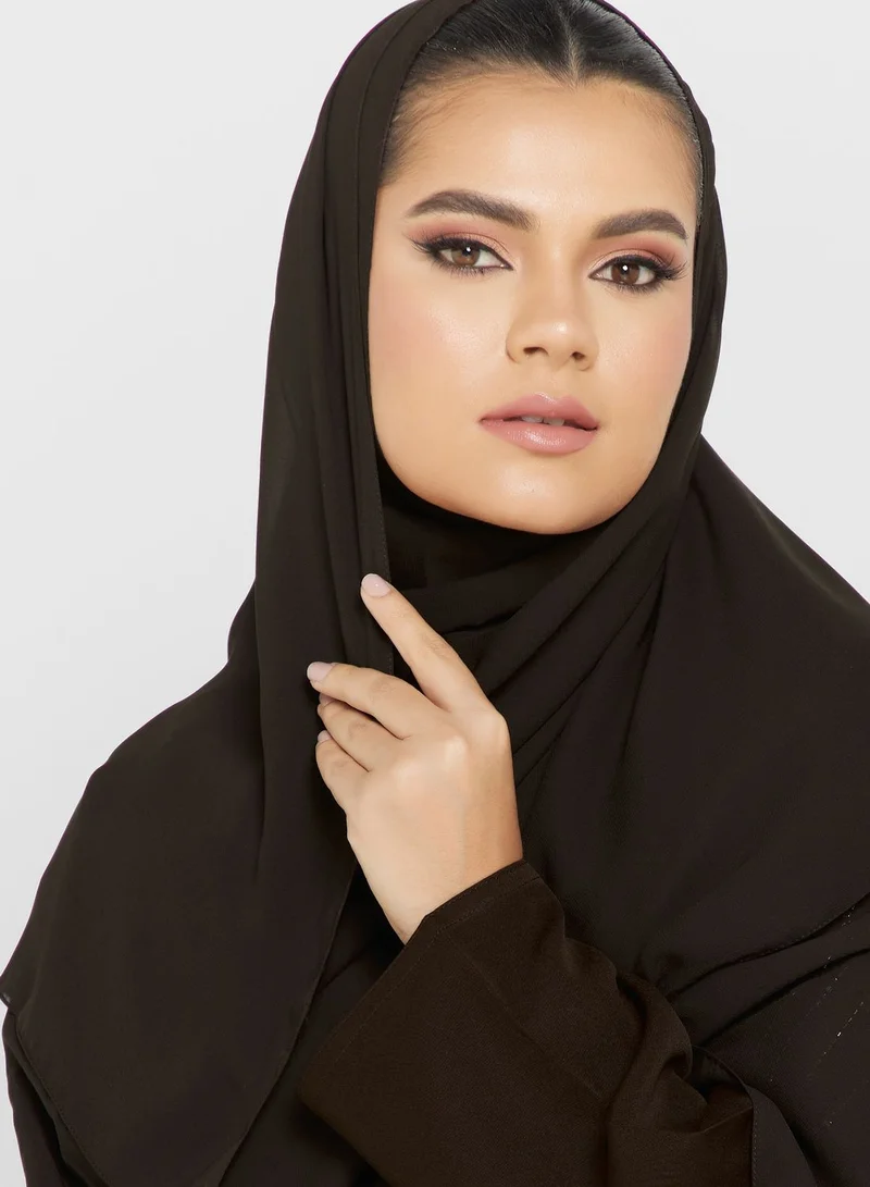 hayas closet Embellished Sleeve Abaya