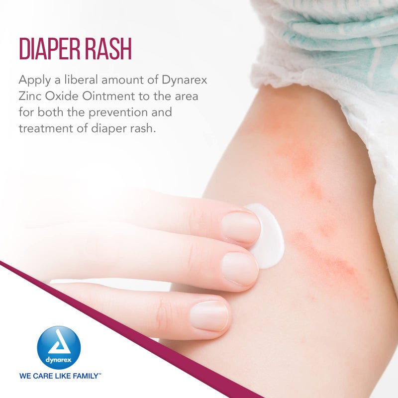 Dynarex Zinc Oxide Ointment, Soothes, Prevents, and Relieves Diaper Rash, Chaffed Skin, and Irritation, White, 1 Count - 15 oz. Jar of Ointment - Image 4