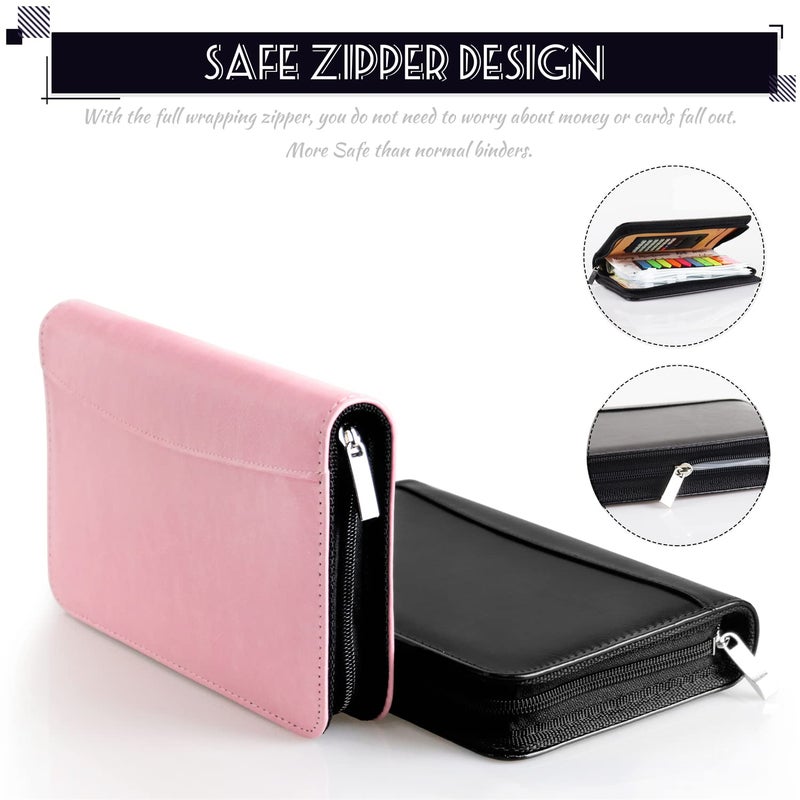 Nefeeko Budget Binder with Zipper Envelopes, Cash Envelopes for Budgeting, A6 PU Leather Budget Planner 2026 with Cash Envelopes Calculator, Bill Money Organizer for Cash Saving Budget System Wallet - Image 4