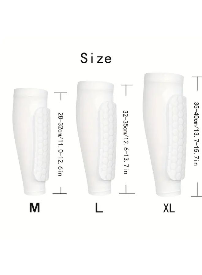 Black Calf Sleeve With EVA Padding Compression Warming Leg Support Comfortable Snug Fit - Image 2