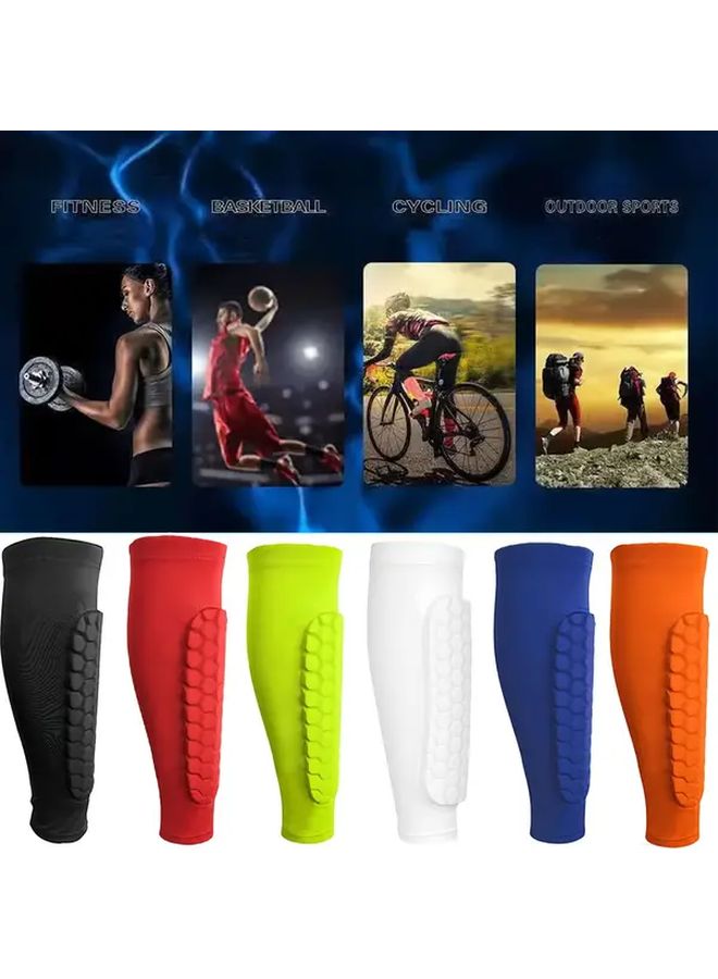Black Calf Sleeve With EVA Padding Compression Warming Leg Support Comfortable Snug Fit - Image 1