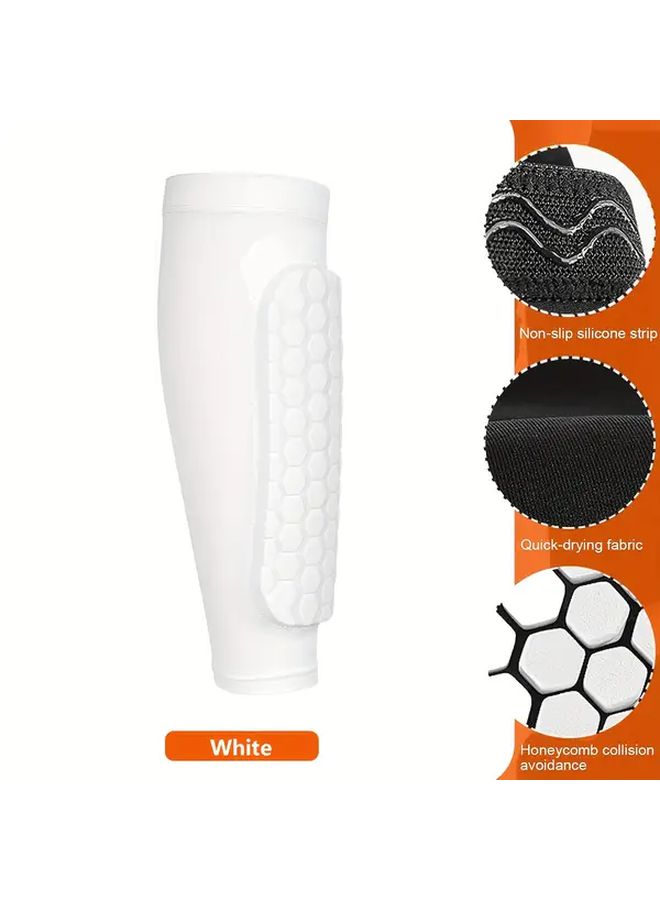 Black Calf Sleeve With EVA Padding Compression Warming Leg Support Comfortable Snug Fit - Image 3