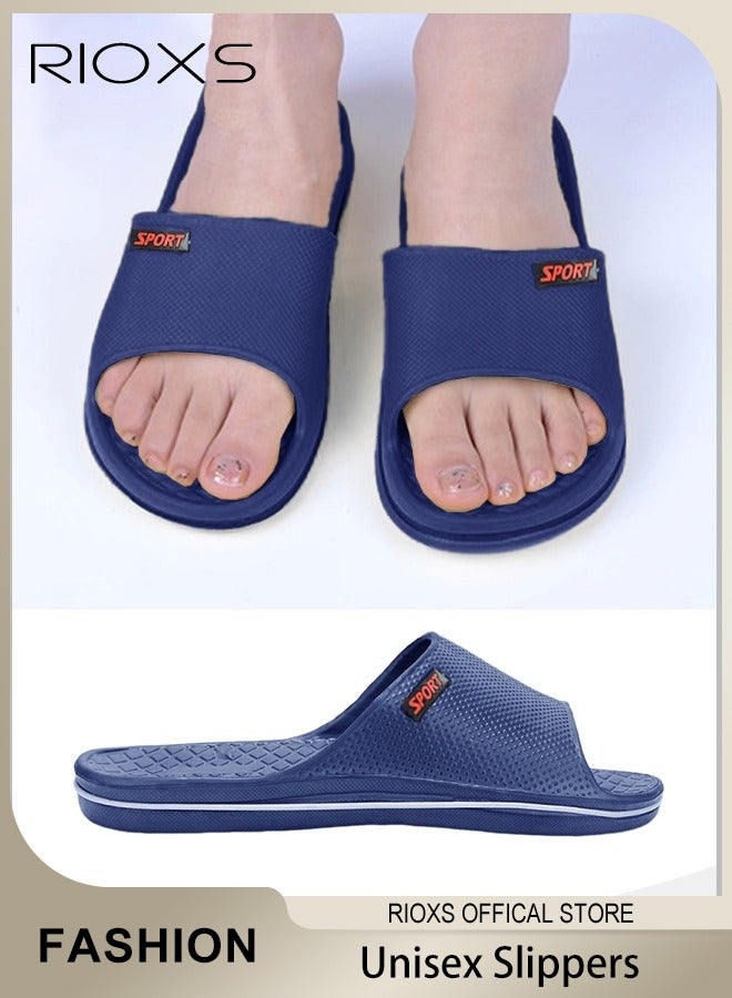 RIOXS Shower Slipper For Men And Women,Unisex Anti-slip Flat Sliders,Comfortable Flip Flops Soft  Sole,Quick-drying Sliders,Comfy Flat Slipper For Beach/ Bathroom/ Locker Room/ Poolside Use - Image 1