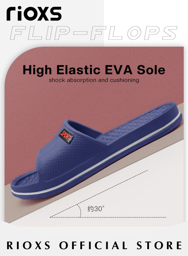 RIOXS Shower Slipper For Men And Women,Unisex Anti-slip Flat Sliders,Comfortable Flip Flops Soft  Sole,Quick-drying Sliders,Comfy Flat Slipper For Beach/ Bathroom/ Locker Room/ Poolside Use - Image 4