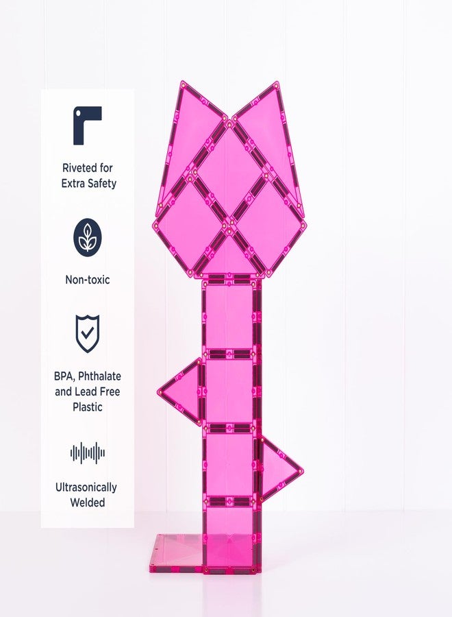 CONNETIX Magnetic Tiles Charity Edition Pink Pack, 20 Pieces - Image 3