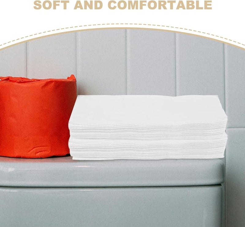 مناشف ضيوف بيضاء قابلة للتخلص 200 قطعة مناديل ورقية ناعمة ماصة للمطبخ حفل زفاف - Image 4