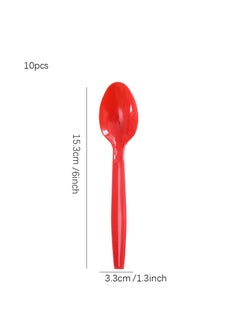 10 red spoons