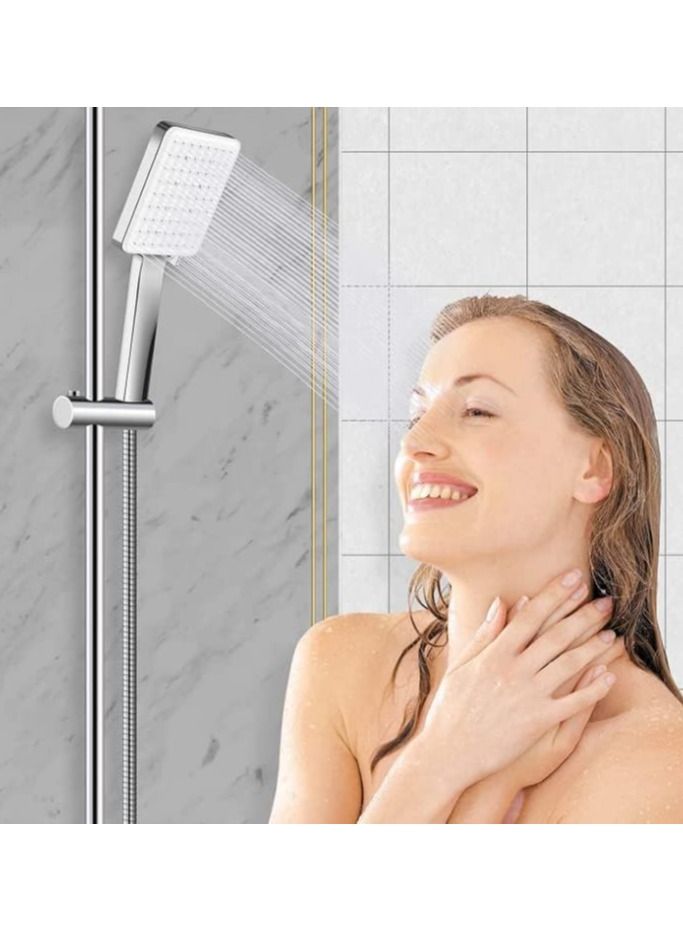 erorex Shower Head High Pressure With Handheld 6 Spray Modes Settings Detachable Square Showerhead and Handheld Showerhead With Stainless Steel Hose and Multi Angle Adjustable Shower Stand - Image 5
