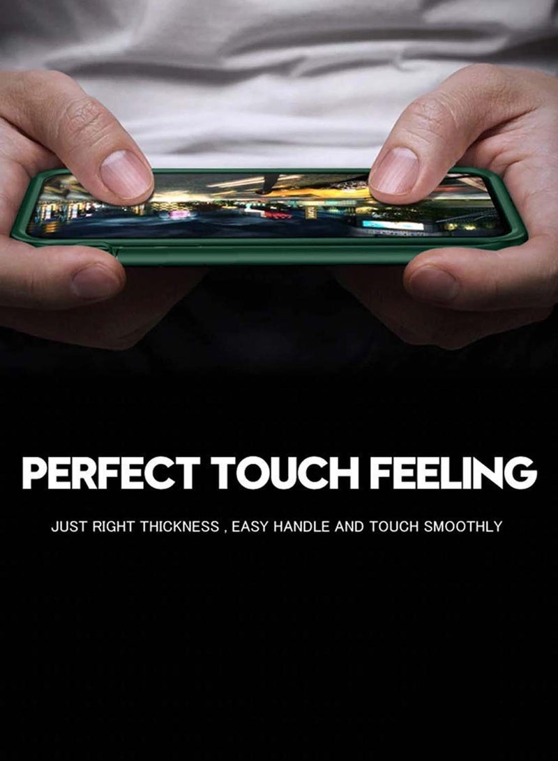 Wtech Xiaomi Redmi Note 14 Pro+ / Redmi Note 14 Pro Plus 5G 2024 Premium Soft Liquid Silicone Full Protective Raised Lips Edges and Camera Case Cover - Dark Green - Image 5