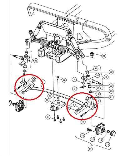 AA Club Car Precedent Front End Bushing Kit Control Arm Bushing Sleeve Repair Kit - 102289901, 102956201, 1022874011, 102288101, 102287701, 1102287601 - Image 3