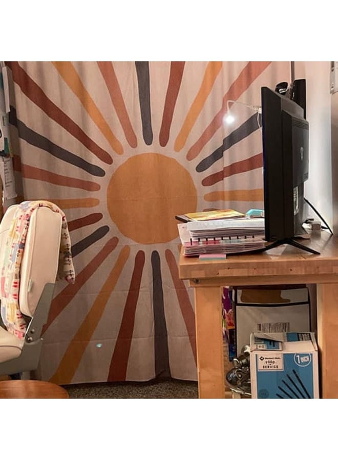 هندي منداله مفرش حائط مطبوع بتصميم ماندالا بوهيمي – ديكور فني هيبي ملون – بوليستر خفيف الوزن  – لتزيين غرفة النوم أو المعيشة أو السكن الجامعي - Image 2