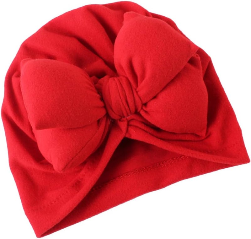 HANABASS Bowknot Hat Cap Red Cotton Headdress for Photography Newborn and Boys Accessories - Image 1