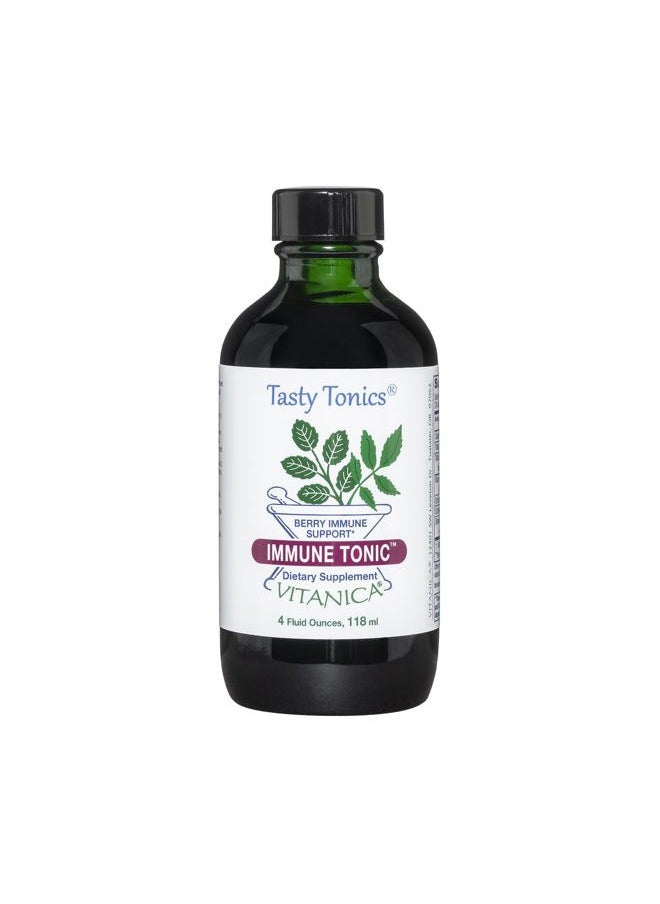 Vitanica Immune Tonic, Black Elderberry Syrup, Immune Support, 4 Ounce  - Image 1
