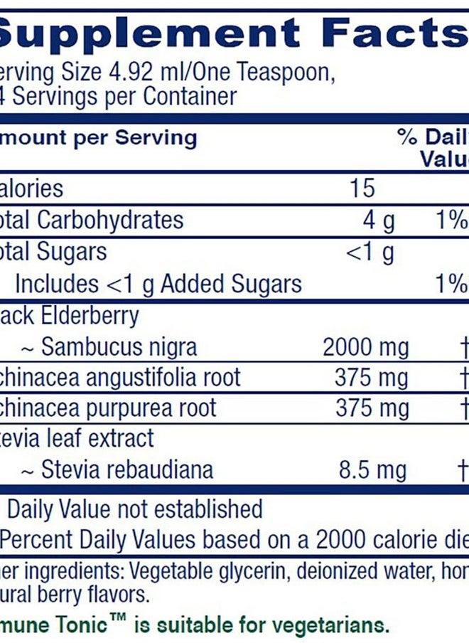 Vitanica Immune Tonic, Black Elderberry Syrup, Immune Support, 4 Ounce  - Image 2