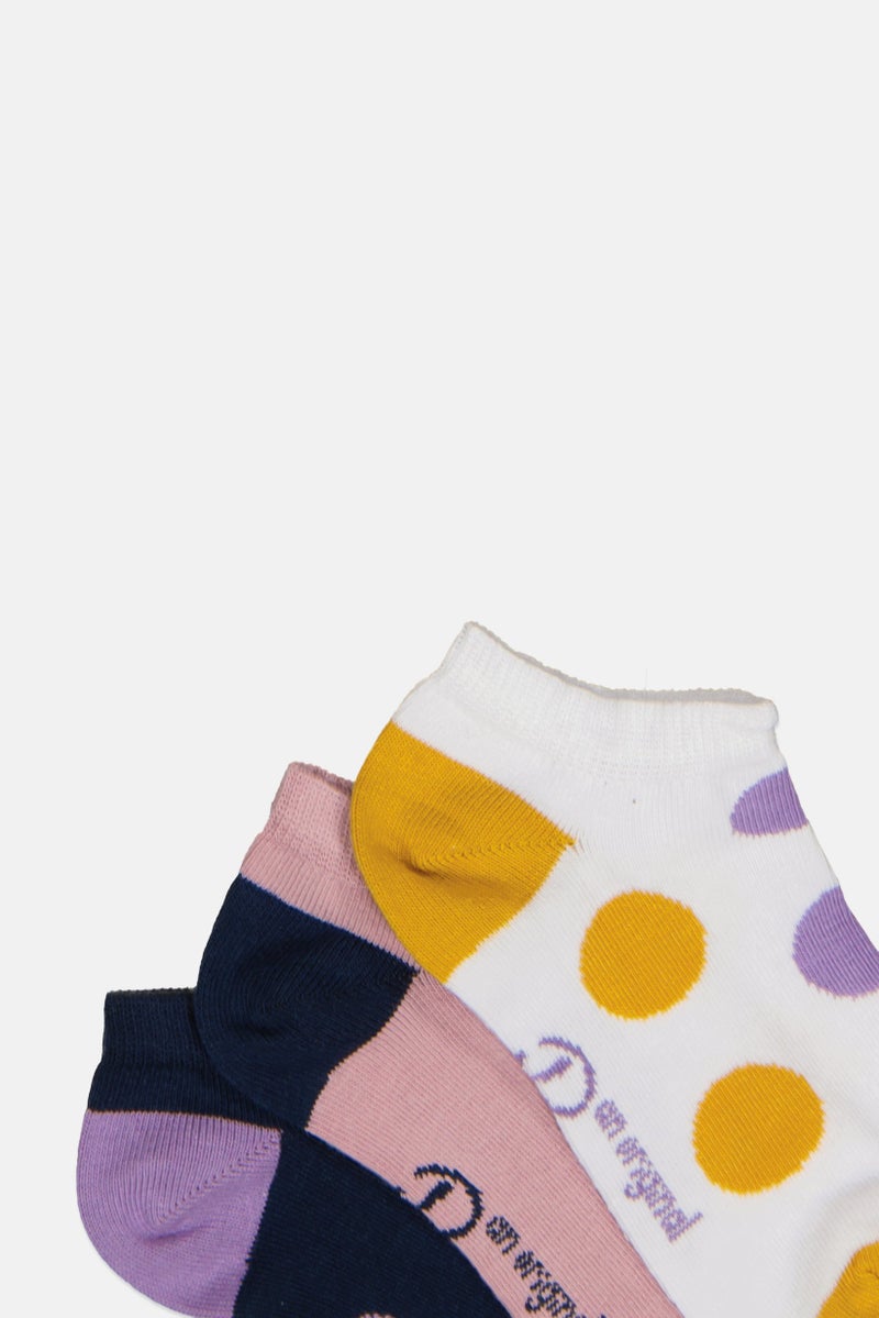 Original Penguin Kids Girl 5 Pairs Stripes Ankle Socks, Multicolor - Image 2