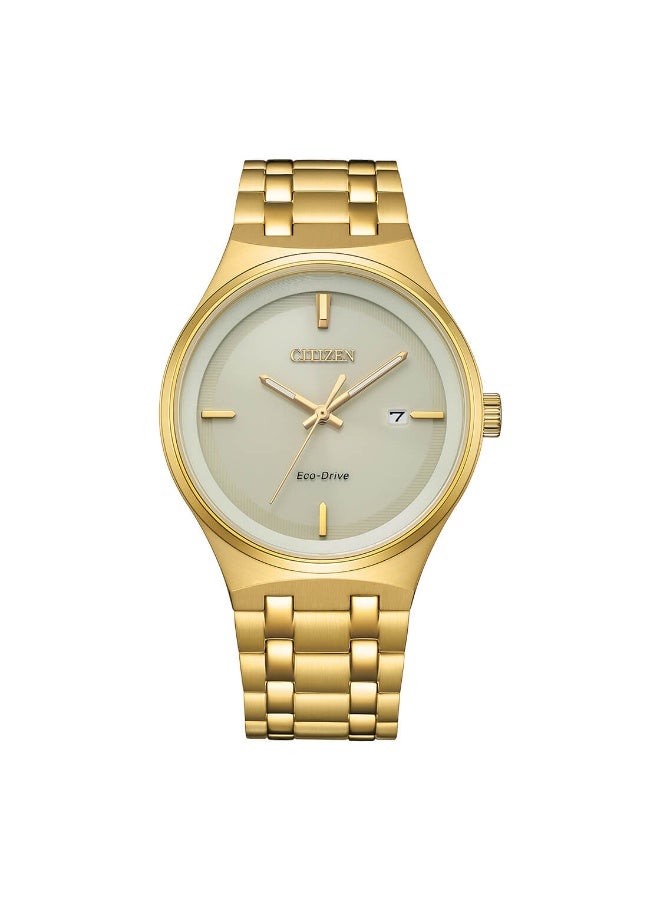 Citizen Eco-Drive Men's Watch BM7652-52P, 40mm Champagne Dial, Gold-Tone Stainless Steel - Image 1