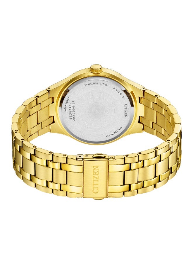 Citizen Eco-Drive Men's Watch BM7652-52P, 40mm Champagne Dial, Gold-Tone Stainless Steel - Image 4