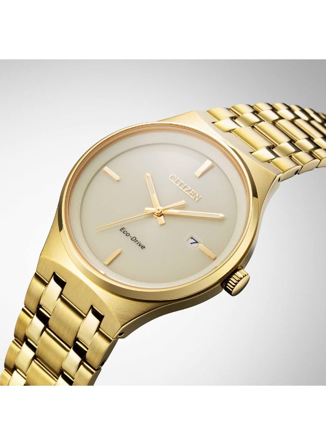 Citizen Eco-Drive Men's Watch BM7652-52P, 40mm Champagne Dial, Gold-Tone Stainless Steel - Image 2