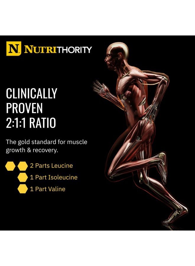Nutrithority Amino Factor- Instantized 2:1:1 BCAA Supplement to Increase Muscle Protein Synthesis and Speed Recovery… (Gushing Gummy, 30 Servings) - Image 4