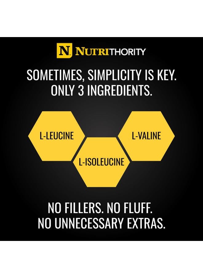 Nutrithority Amino Factor- Instantized 2:1:1 BCAA Supplement to Increase Muscle Protein Synthesis and Speed Recovery… (Gushing Gummy, 30 Servings) - Image 3